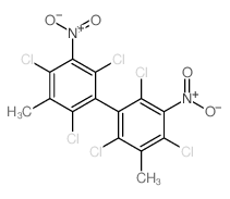 1,1'-Biphenyl,2,2',4,4',6,6'-hexachloro-3,3'-dimethyl-5,5'-dinitro-结构式