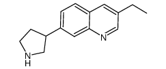 Quinoline, 3-ethyl-7-(3-pyrrolidinyl)- (9CI) structure