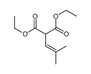 diethyl 2-(2-methylprop-1-enyl)propanedioate Structure