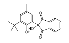 2-(3-tert-butyl-2-hydroxy-5-methylphenyl)-2-hydroxyindene-1,3-dione结构式