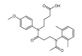 4-[N-[3-(N-acetyl-2,6-dimethylanilino)propanoyl]-4-methoxyanilino]butanoic acid Structure