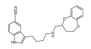 3-[4-(3,4-dihydro-2H-1,5-benzodioxepin-4-ylmethylamino)butyl]-1H-indole-5-carbonitrile Structure