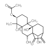 Kaur-16-en-15-one,3-(acetyloxy)-7,9,14-trihydroxy-, (3b,7a,14R)- (9CI)结构式