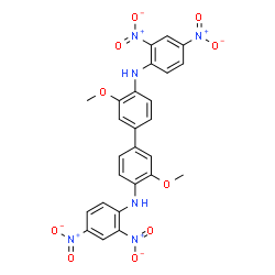 N-(2,4-dinitrophenyl)-4-[4-[(2,4-dinitrophenyl)amino]-3-methoxy-phenyl]-2-methoxy-aniline结构式