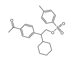 2-(p-Acetylphenyl)-2-cyclohexylethyl-p-toluolsulfonat结构式