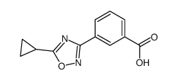 3-(5-Cyclopropyl-1,2,4-oxadiazol-3-yl)benzoic acid结构式