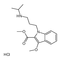 methyl 3-methoxy-1-[3-(propan-2-ylamino)propyl]indole-2-carboxylate,hydrochloride Structure