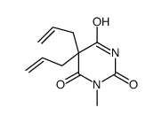 1-Methyl-5,5-di(2-propenyl)barbituric acid structure