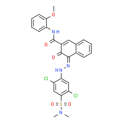 4-[[2,5-dichloro-4-[(dimethylamino)sulphonyl]phenyl]azo]-3-hydroxy-N-(2-methoxyphenyl)naphthalene-2-carboxamide结构式