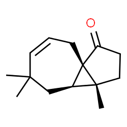 Cyclopenta[1,3]cyclopropa[1,2]cyclohepten-1(2H)-one, 3,3a,3b,4,5,8-hexahydro-3a,5,5-trimethyl-, (3aR,3bR,8aS)-rel- (9CI) picture