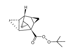 Pentacyclo[3.3.3.02.4.06.8.09.11]undecan-1-peroxycarbonsaeure-tert-butylester Structure