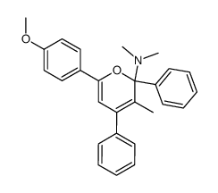 2-Dimethylamino-6-(4-methoxy-phenyl)-3-methyl-2,4-diphenyl-2H-pyran Structure