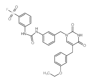 Benzenesulfonylfluoride,3-[[[[3-[[5-[(3-ethoxyphenyl)methyl]-3,4-dihydro-2,4-dioxo-1(2H)-pyrimidinyl]methyl]phenyl]amino]carbonyl]amino]- picture