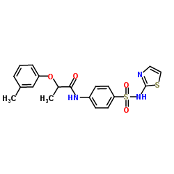 2-(3-Methylphenoxy)-N-[4-(1,3-thiazol-2-ylsulfamoyl)phenyl]propanamide结构式