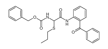 [(2-benzoyl-phenylcarbamoyl)propylsulfanylmethyl]carbamic acid benzyl ester Structure