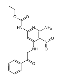 ethyl (6-amino-5-nitro-4-((2-oxo-2-phenylethyl)amino)pyridin-2-yl)carbamate Structure