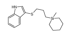 3-[3-(1-methylsilinan-1-yl)propylsulfanyl]-1H-indole Structure