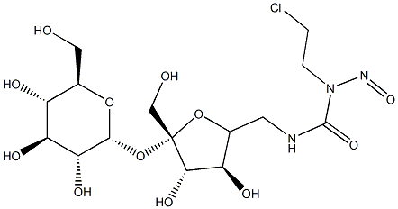 6-[[[(2-Chloroethyl)nitrosoamino]carbonyl]amino]-6-deoxy-β-D-fructofuranosyl α-D-glucopyranoside Structure
