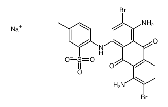 sodium 4-[(4,8-diamino-3,7-dibromo-9,10-dihydro-9,10-dioxo-1-anthryl)amino]toluene-3-sulphonate Structure