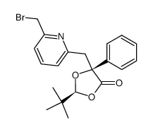 (2S,5S)-5-((6-(bromomethyl)pyridin-2-yl)methyl)-2-tert-butyl-5-phenyl-1,3-dioxolan-4-one结构式