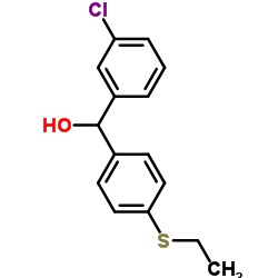 3-CHLORO-4'-(ETHYLTHIO)BENZHYDROL Structure