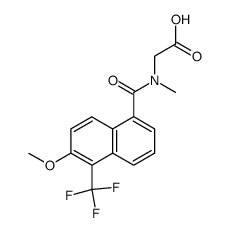 N-[[6-methoxy-5-(trifluoromethyl)-1-naphthalenyl]oxomethyl]-N-methylglycine结构式