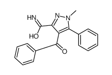 4-benzoyl-1-methyl-5-phenylpyrazole-3-carboxamide结构式