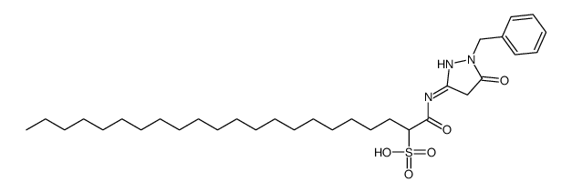 1-[[1-benzyl-4,5-dihydro-5-oxo-1H-pyrazol-3-yl]amino]-1-oxodocosane-2-sulphonic acid结构式
