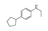 4-cyclopentyl-N-ethylaniline结构式