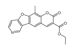 9-ethoxycarbonyl-6-methyl-8H-pyrano(3',2':5,6)benzofuro(3,2-c)pyridin-8-one结构式