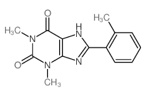 1,3-dimethyl-8-(2-methylphenyl)-7H-purine-2,6-dione结构式