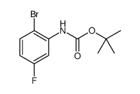 (2-Bromo-5-fluoro-phenyl)-carbamic acid tert-butyl ester结构式