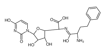 (2S)-2-[[(2S)-2-amino-4-phenylbutanoyl]amino]-2-[(3S,4R,5R)-5-(2,4-dioxopyrimidin-1-yl)-3,4-dihydroxyoxolan-2-yl]acetic acid Structure