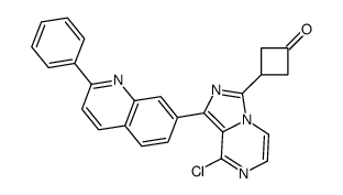 3-(8-chloro-1-(2-phenylquinolin-7-yl)imidazo[1,5-a]pyrazin-3-yl)cyclobutanone Structure