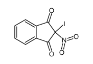 2-iodo-2-nitro-indan-1,3-dione结构式