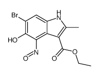ethyl 6-bromo-5-hydroxy-2-methyl-4-nitroso-indole-3-carboxylate结构式