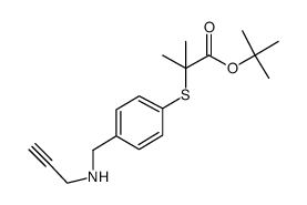 tert-butyl 2-methyl-2-({4-[(prop-2-yn-1-ylamino)methyl]phenyl}thio)propanoate Structure