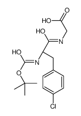 2-[[(2S)-3-(4-chlorophenyl)-2-[(2-methylpropan-2-yl)oxycarbonylamino]propanoyl]amino]acetic acid结构式