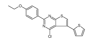 Thieno[2,3-d]pyrimidine, 4-chloro-2-(4-ethoxyphenyl)-5-(2-thienyl)结构式