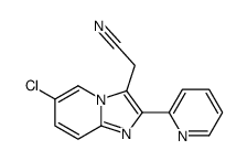 2-(6-chloro-2-pyridin-2-ylimidazo[1,2-a]pyridin-3-yl)acetonitrile Structure