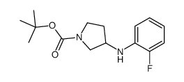 3-(2-氟苯氨基)-吡咯烷-1-羧酸叔丁酯结构式