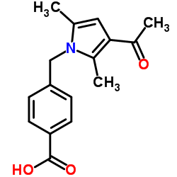 4-[(3-Acetyl-2,5-dimethyl-1H-pyrrol-1-yl)methyl]benzoic acid Structure