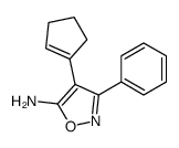 4-(cyclopenten-1-yl)-3-phenyl-1,2-oxazol-5-amine结构式