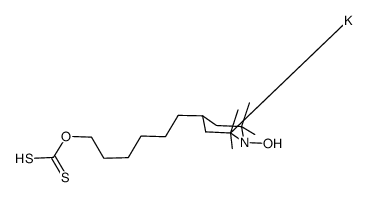 potassium 6-(1-(2,2,6,6-tetramethyl-1-oxy-4-piperidinyl))hexylxanthate Structure