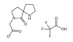 2-[(5R)-6-oxo-1,7-diazaspiro[4.4]nonan-7-yl]acetic acid,2,2,2-trifluoroacetate Structure