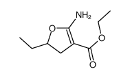 ethyl 5-amino-2-ethyl-2,3-dihydrofuran-4-carboxylate结构式