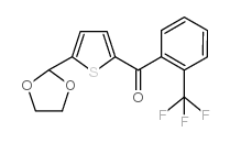 5-(1,3-DIOXOLAN-2-YL)-2-(2-TRIFLUOROMETHYLBENZOYL)THIOPHENE结构式