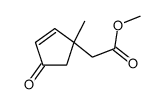 methyl 2-(1-methyl-4-oxocyclopent-2-en-1-yl)acetate结构式