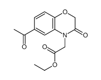 ethyl 2-(6-acetyl-3-oxo-1,4-benzoxazin-4-yl)acetate结构式