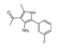 1-[4-amino-5-(3-fluorophenyl)-2-methyl-1H-pyrrol-3-yl]ethanone结构式
